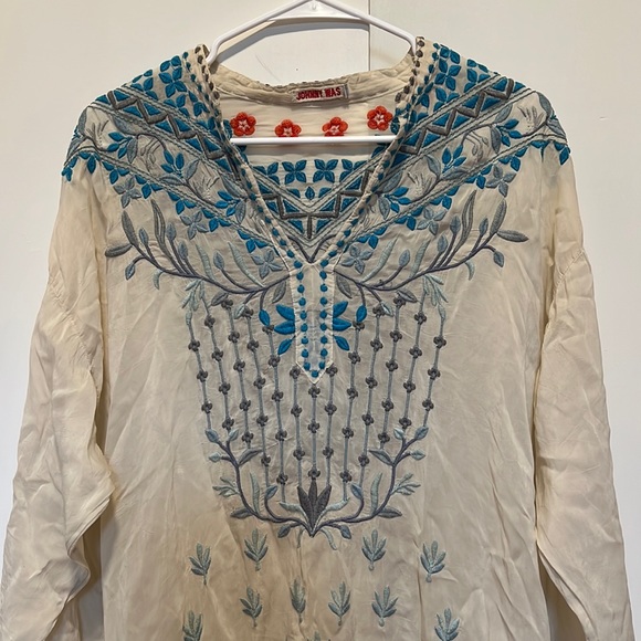 Johnny Was | Tops | Johnny Was Floral Embroidered Spring Blouse Top ...